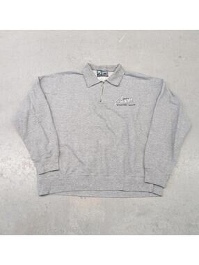 Vintage 90s Roots 25th Anniversary Grey Quarter Zip Sweater